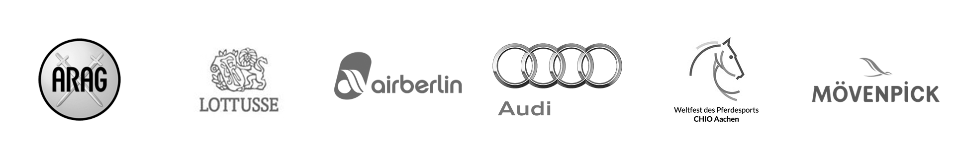 ARAG, LOTUSSE, air berlin, Audi, CHIO Aachen, Mövenpick