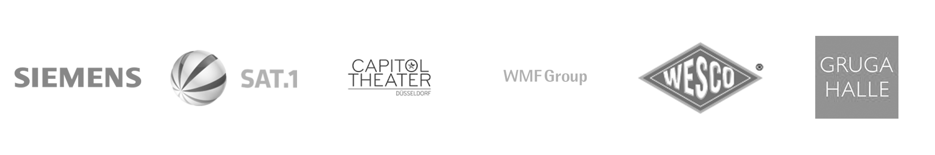Siemens, SAT.1 Capitol Theater, WMF, Wesco, Gruga Halle